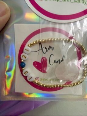 Arm Candy Gold Beaded Bracelet. Gaudreau family special edition.